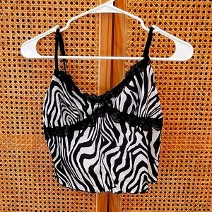 Shein zebra print croppes tank